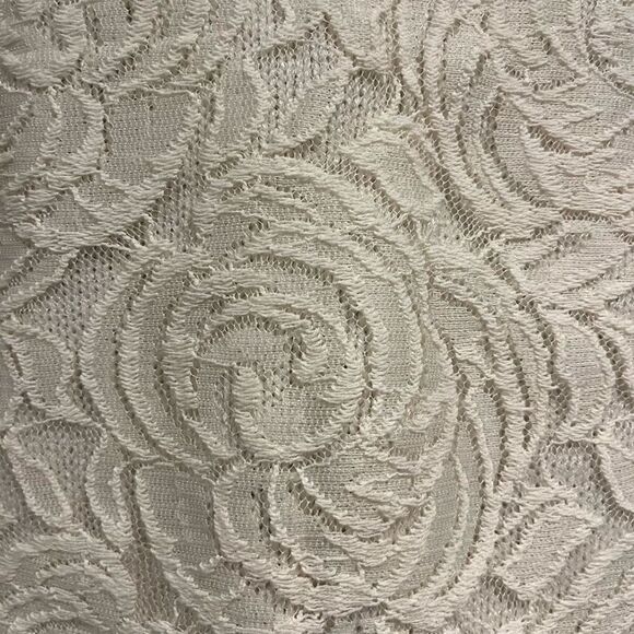 Cloud Chaser Off-White Cream Lace Rose Roses Sweater Women’s XS - Picture 5 of 7